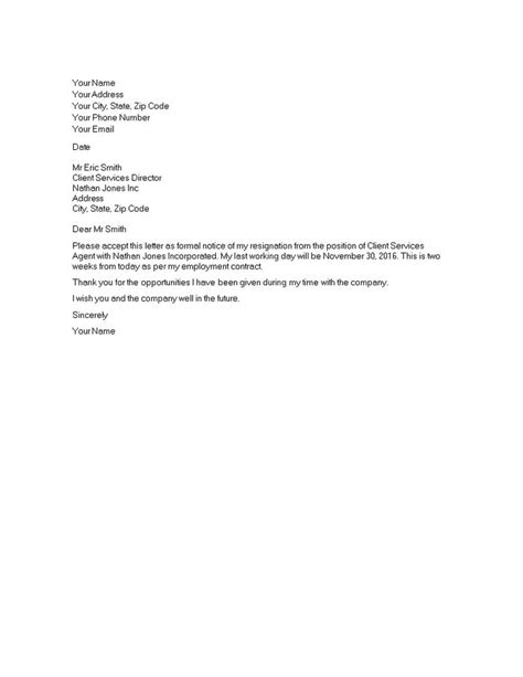 Short Resignation Letter In How To Make A Short Resignation Letter In