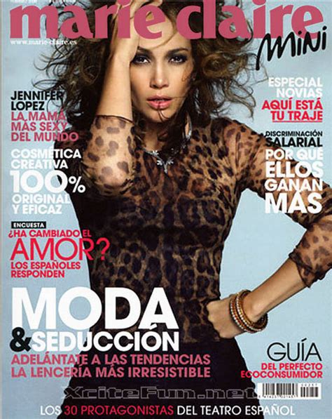 Jennifer Lopez Leopard Printed Marie Claire Cover Shot