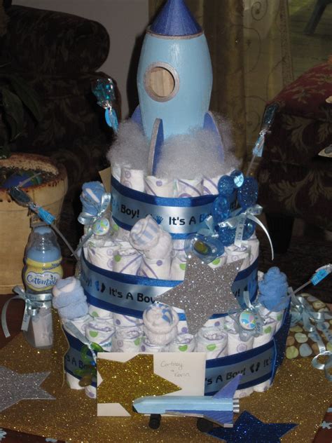 Space Themed Diaper Cake Space Baby Shower Outer Space Baby Shower