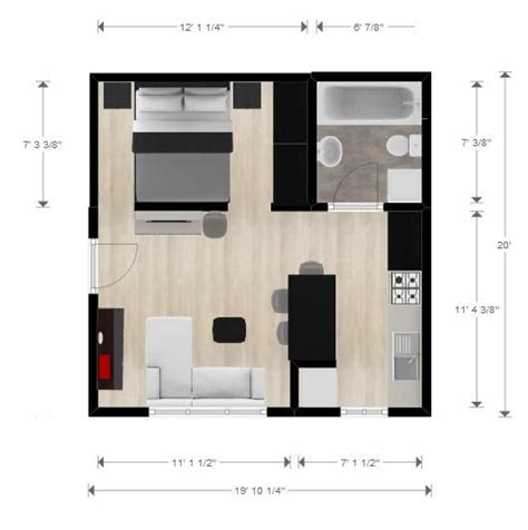 The Floor Plan For A Studio Apartment