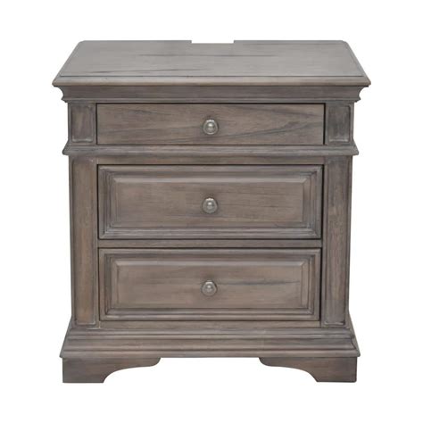 Steve Silver Highland Park Driftwood Nightstand 28 In Depth X 17 In