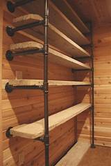 Built In Wooden Shelves Closet