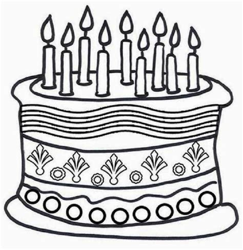 Birthday Cake Coloring Pictures - Coloring Home