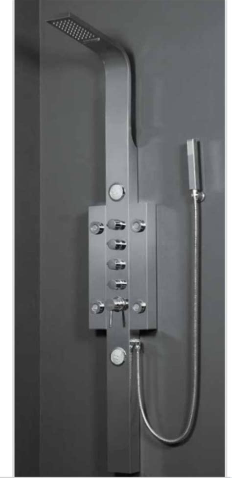Silver Stainless Steel Shower Panel For Bathroom Dimension Size 152