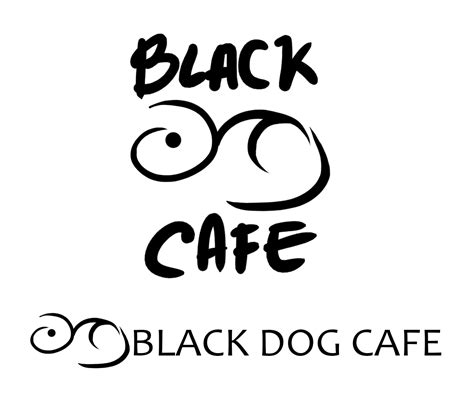 Modern Bold Cafe Logo Design For Black Dog Cafe By Mromano Design