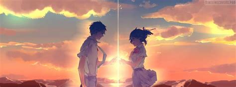Anime Your Name Romantic Touch Facebook Cover Photo