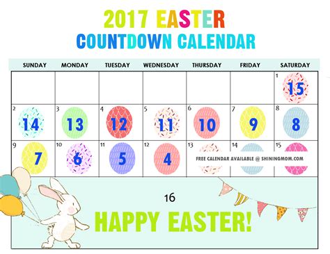 Printable Countdown Calendar For Kids Calendar Templates