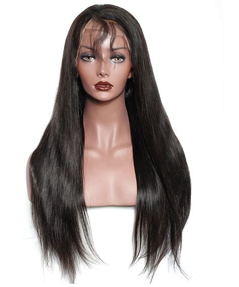 Msbuy Hair Wig Silky Straight Wave 13x6 Transparent Lace Front Wigs Pre