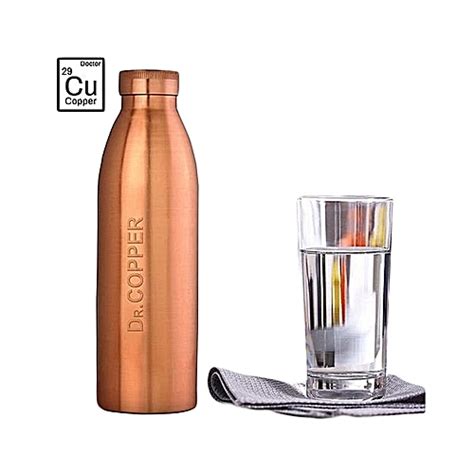 A copper water bottle is the best for drinking. Dr Copper Seamless Copper Water Bottle 1 Ltr - Great ...