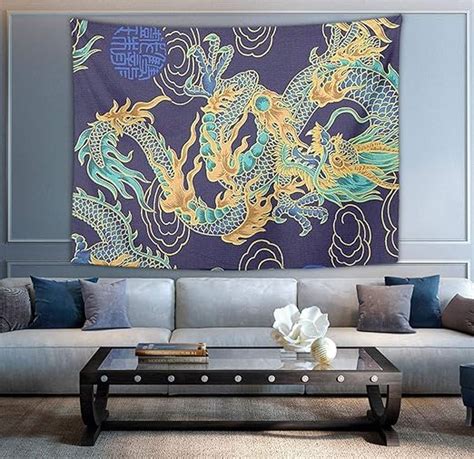 Tradition Chinese Dragon Design Tapestry Wall Hanging Arttapestries