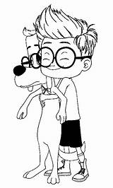 Peabody Sherman Mr Coloring Pages Kids Children Color Simple Justcolor sketch template