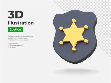 Premium Psd Police Emblem 3d Icon Illustration