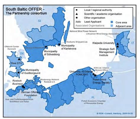 South Baltic Sea Highlighting Regions And Partners In The South Baltic