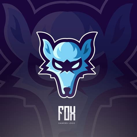 Premium Vector Blue Fox Mascot Esport Logo Design