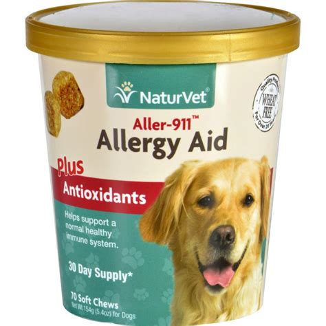 Naturvet Aller 911 Allergy Aid Antioxidants For Dogs 70 Soft Chews