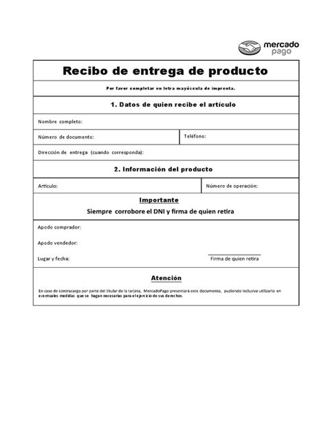 Formato De Recibo De Producto Image To U