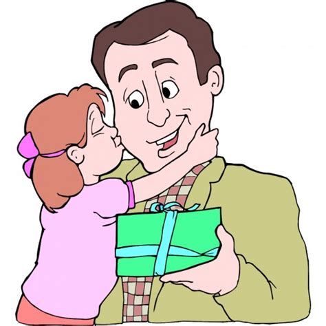 Daughter And Father In The Morning Cartoon Clipart 20 Free Cliparts