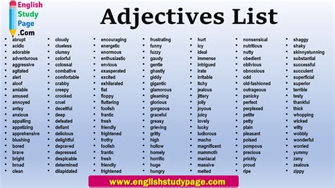 English Adjectives
