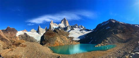 Laguna De Los Tres At The Base Of Mount Fitz Roy Patagonia Argentina