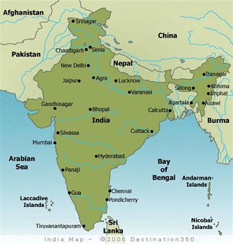 Elgritosagrado Lovely India Map With Main Cities