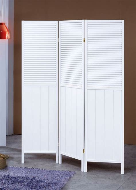 Our shoji screens can be made to slide, fold, be used as closet doors, wardrobe doors, pocket doors or as a regular door. Asia Direct 5420 3 panel white shutter style room divider ...