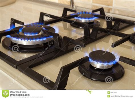 Not only did the gloves completely extinguish the fire, but the person's hands, directly in the fire, were unscathed. Closeup Shot Of Blue Fire From Domestic Kitchen Stove. Gas ...