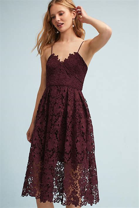 Trendy Lace Midi Dresses For Fall Wedding Guests 2017 Style