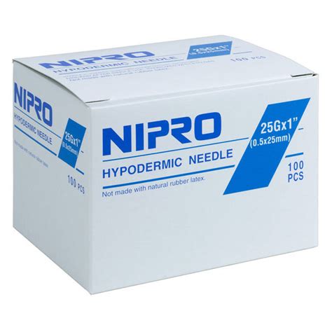 Nipro Disposable Hypodermic Needles 25g X 1 50 Pack