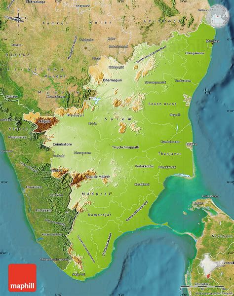 Railway network map of tamilnadu showing the railway lines flow in and out side if tamil nadu. Google Earth Satellite View Of Tamil Nadu - The Earth Images Revimage.Org