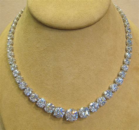 71 Carat Diamond Riviera Necklace Dream Jewelry Royal Jewelry White