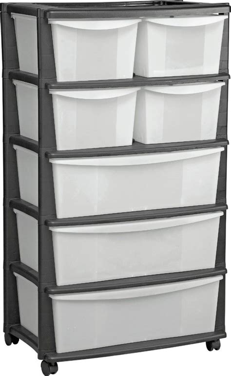 Argos Home 7 Drawer Black Plastic Wide Tower Storage Unit Reviews