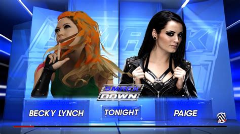 Watch how the diva of tomorrow gets into the head of divas champion charlotte in her match against the lass kicker. WWE Smackdown 11/26/15 Paige vs Becky Lynch 2K16 Gameplay ...