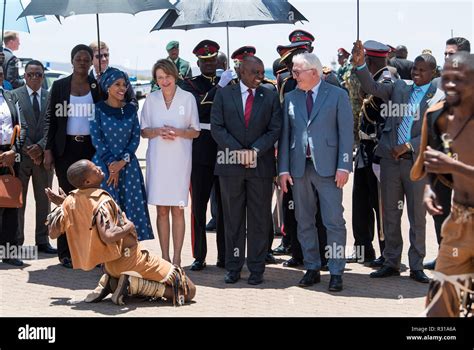 Gaborone Botswana 21st Nov 2018 President Frank Walter Steinmeier Right And His Wife Elke
