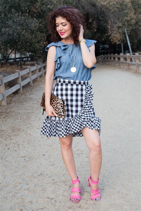 styling the j crew gingham ruffle mini skirt and fit review whimsical fashion fashion