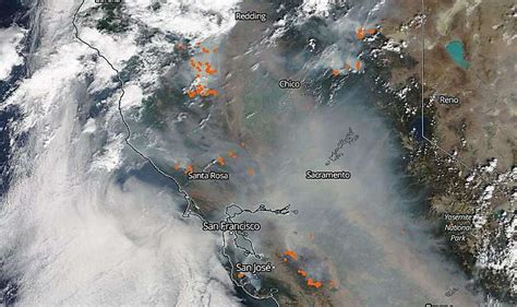NASA Satellite Images Show Impact Of California Wildfire Smoke Across State And US