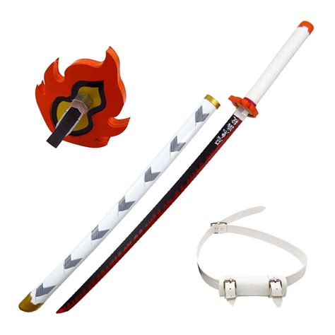 Buy Halloween Prop Cosplay Rengoku Kyoujurou Katana Sword Wood Samurai