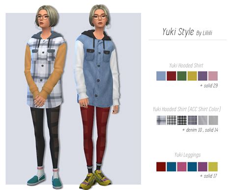 The Sims 4 Cc — Liliili Sims Yuki Style Base Game Compatible
