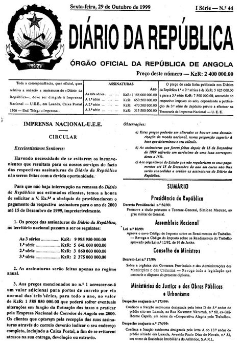 Diário Da República De Angola 2020 Brasileiros Nao Controlam Mais A Igreja Universal Em Angola