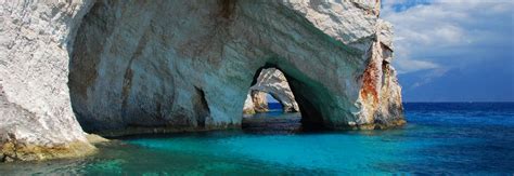 Nature Photography Landscape Cave Sea Beach Rocks Erosion Zakynthos Greece Wallpapers