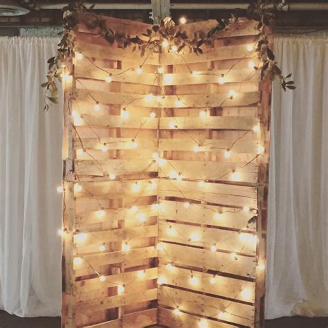 Simple Pallets And Lights Pallet Backdrop Brick Wall Backdrop