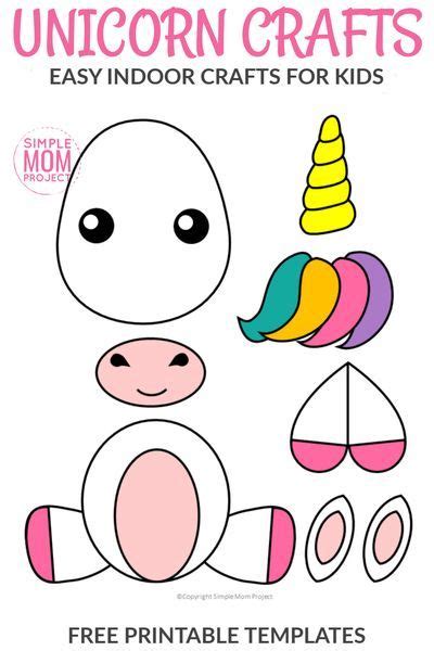 Free Printable Unicorn Craft For Kids Simple Mom Project In 2020