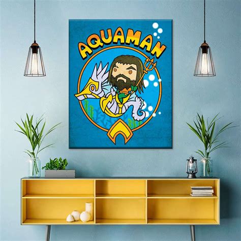 Aquaman Chibi Figure Wall Art Digital Art