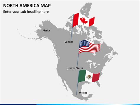 Editable North America Map For Powerpoint Map Of World