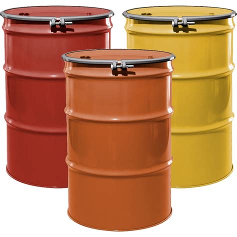 55 Gallon Steel Drum Reconditioned Un Rated Unlined Cover Wbolt