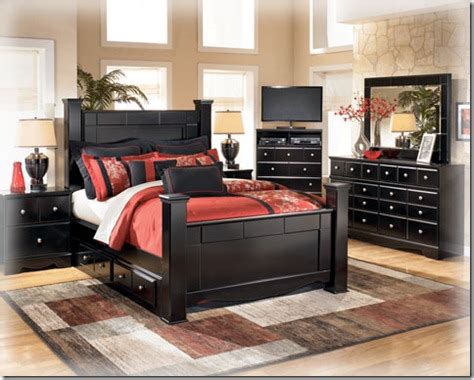 Get a full night of rest with the luxurious poster bed from ashley's shay bedroom collection. Ashley Bedroom Furniture Set | attractive home design