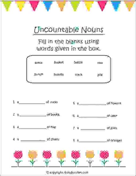 Worksheets For Grade 1 English Nouns A Worksheet Blog