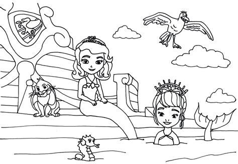 Sofia the first coloring pages princess butterfly sofia the first. Sofia The First Coloring Pages: Floating Palace Sofia the ...