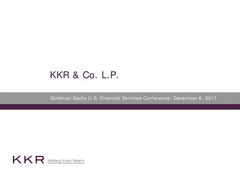 Kkr And Co Kkr Presents At Goldman Sachs Us Financial Services