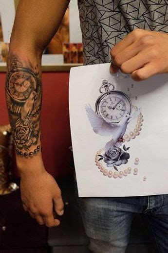 Click here to visit our gallery. Diseños originales de tatuajes de rosas y reloj | Tatoo, Tatuagens no antebraço dos homens ...