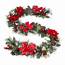 Holiday Time Mixed Pine And Poinsettia Christmas Garland 9  Walmart